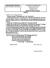 Đề kiểm tra học kỳ II môn Ngữ văn Lớp 9 - Năm học 2018-2019 - Trường THCS Bàn Đạt (Có đáp án)